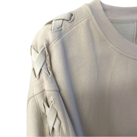 LULULEMON Braided Sleeve Pullover in White Opal See Measurements for Size - Picture 5 of 8